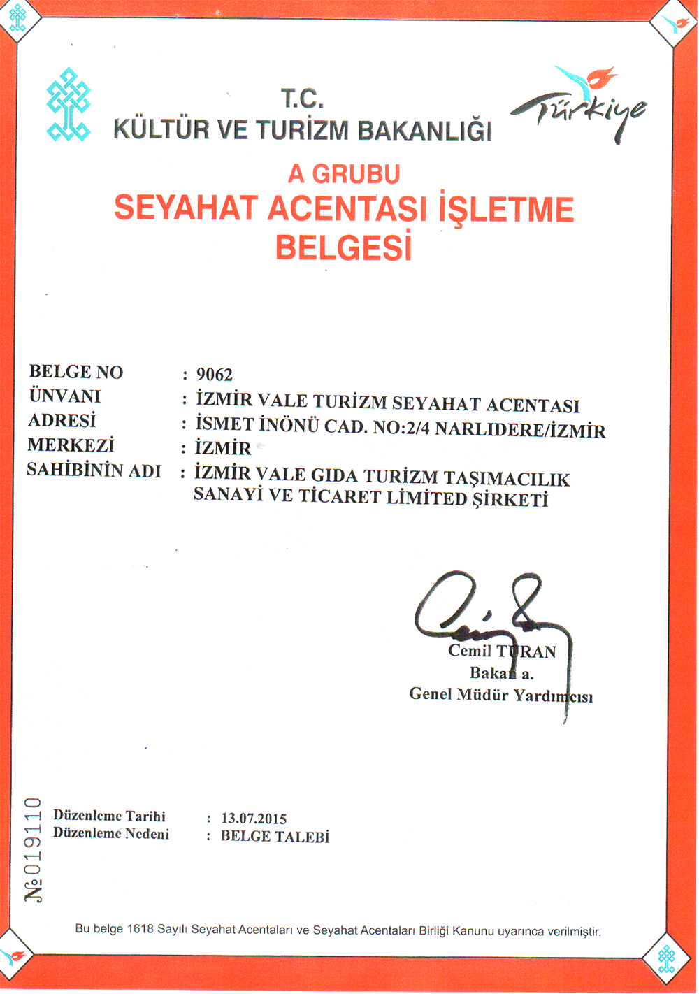 hizmet belgesi